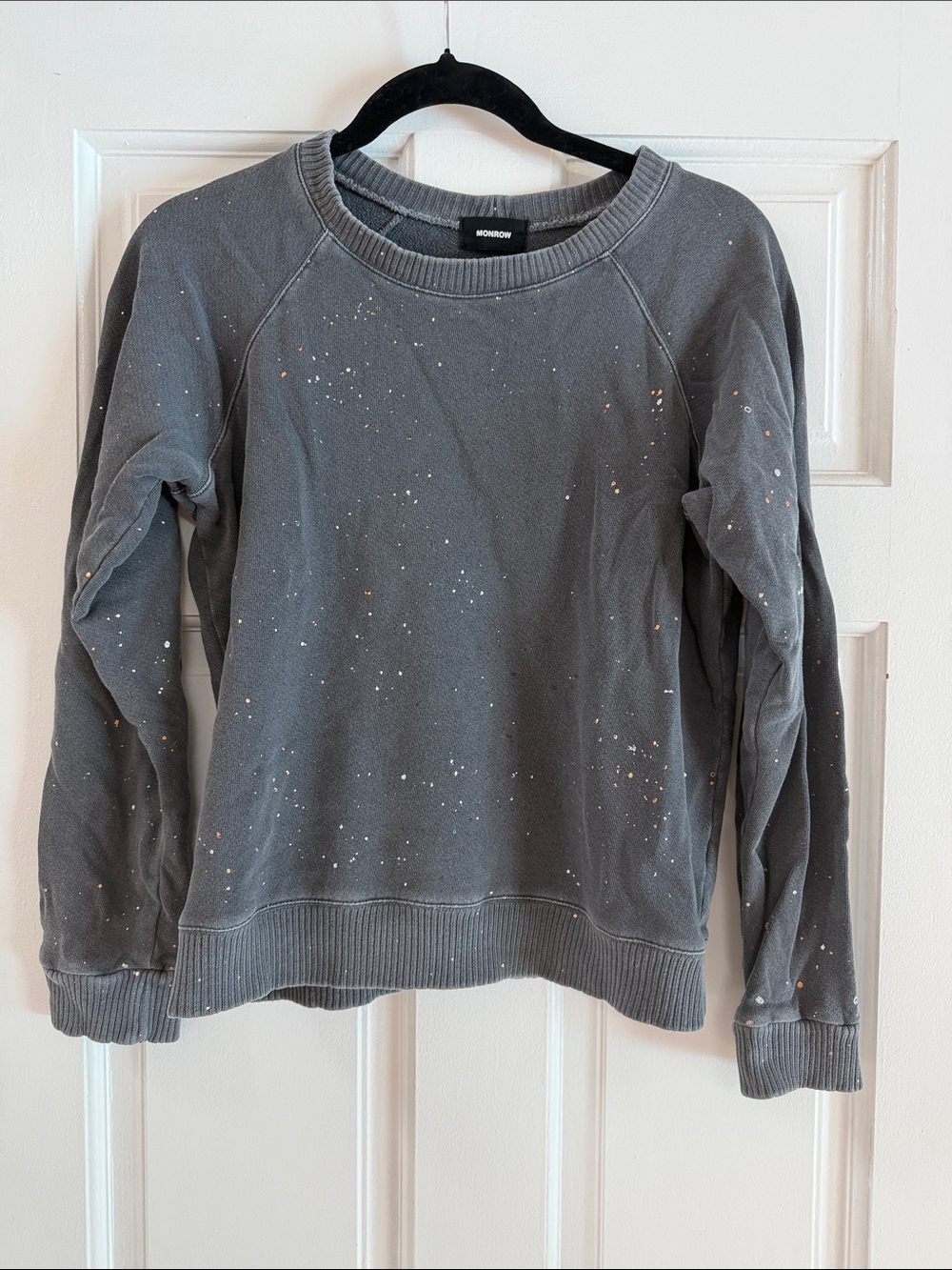 Monrow Gray Speckled Pullover Sweatshirt kids size S